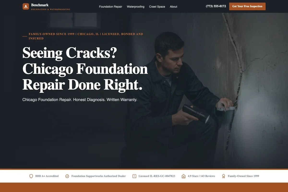 Benchmark Foundation website by GroundTrust